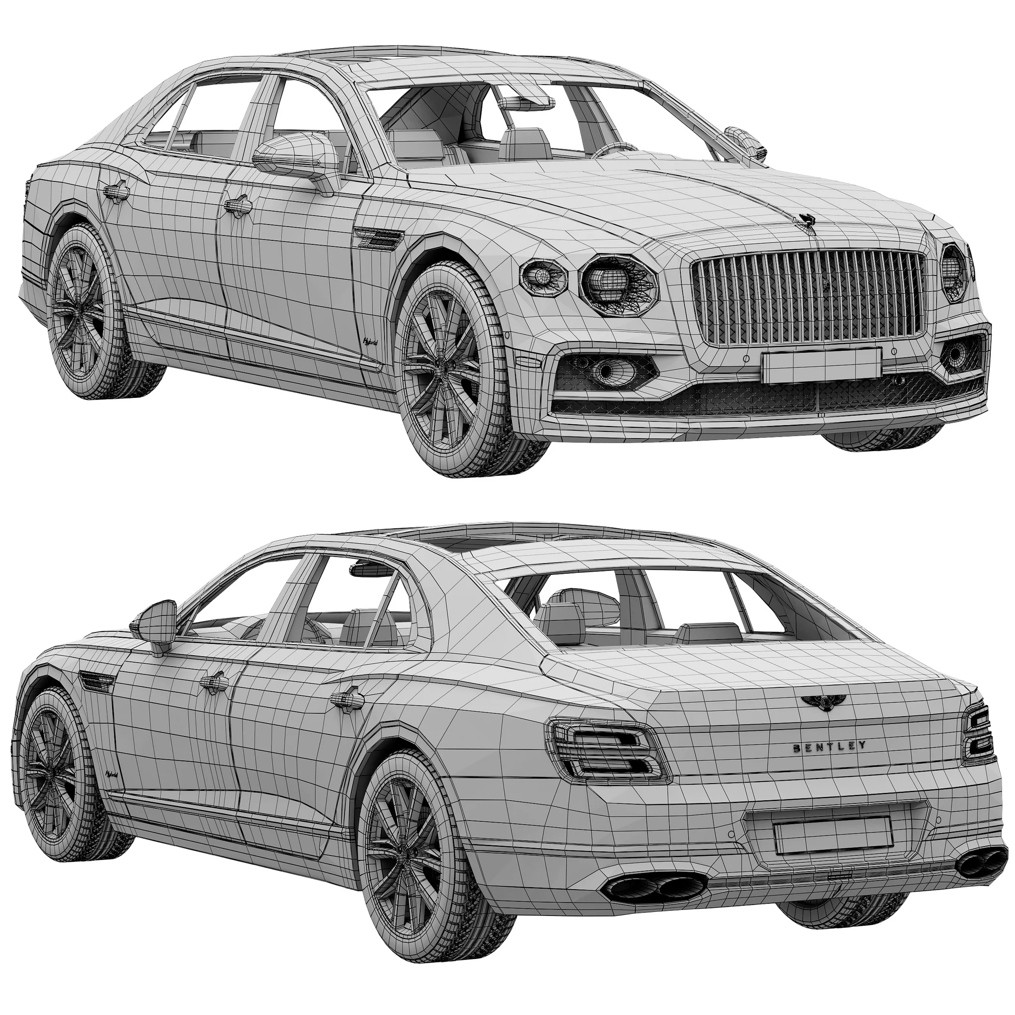 Bentley Flying Spur Hybrid, 3D model preview 18