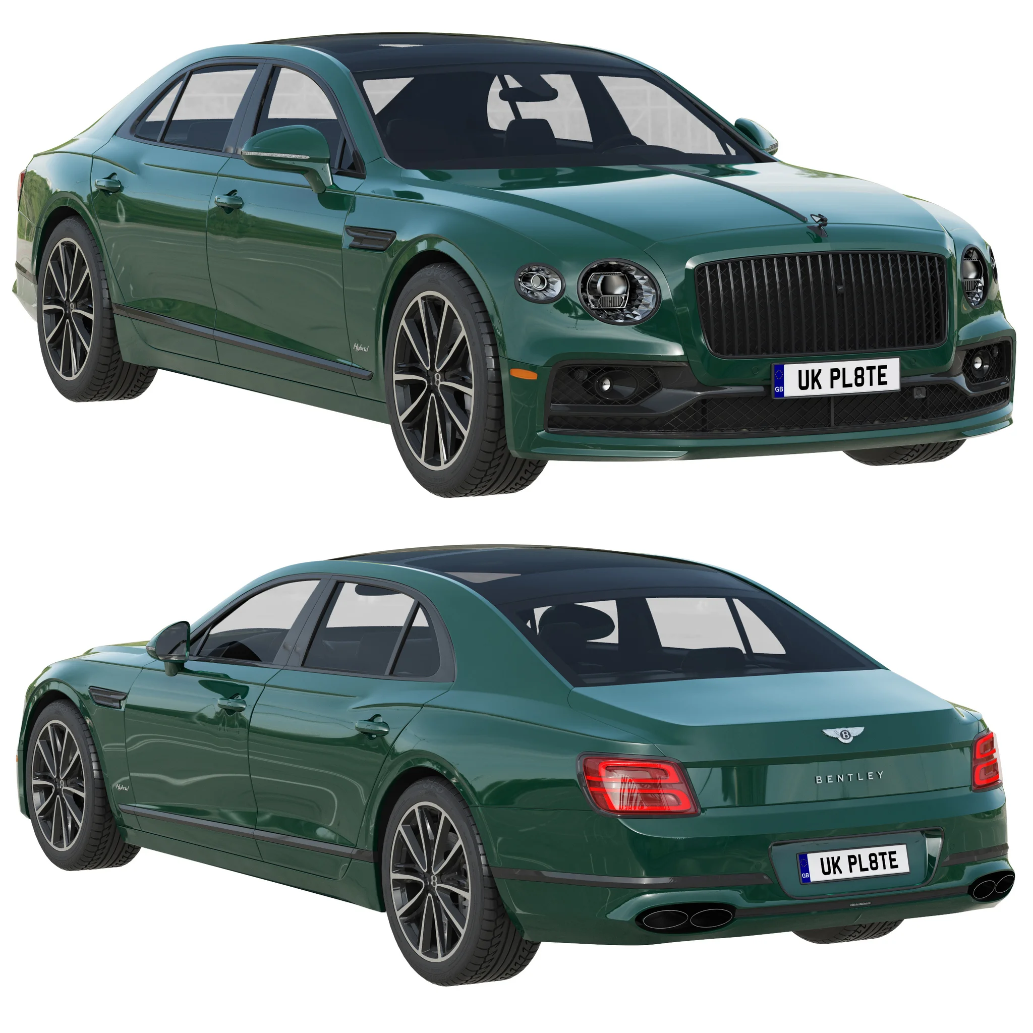 Bentley Flying Spur Hybrid, 3D model preview 21
