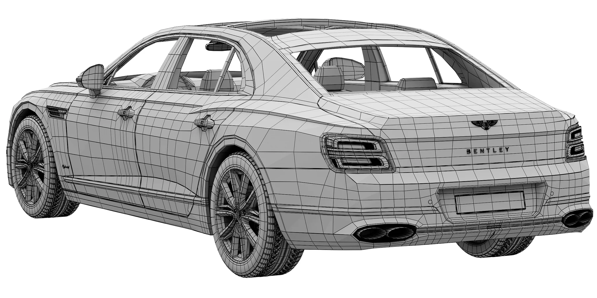 Bentley Flying Spur Hybrid, 3D model preview 23