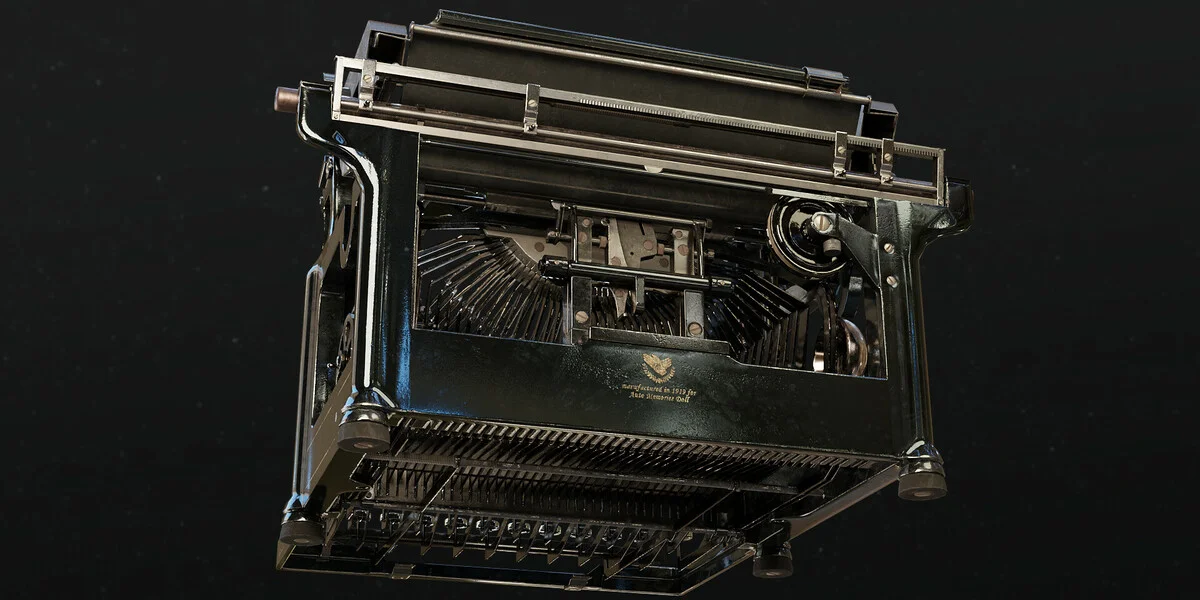 Typewriter for Violet Evergarden, 3D model preview 2
