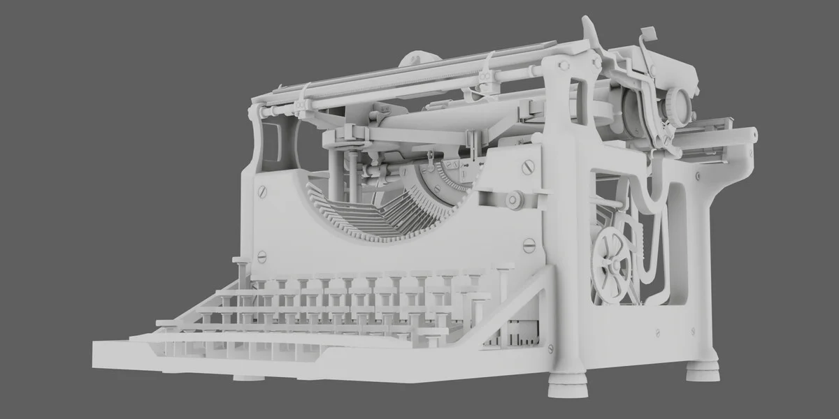 Typewriter for Violet Evergarden, 3D model preview 5