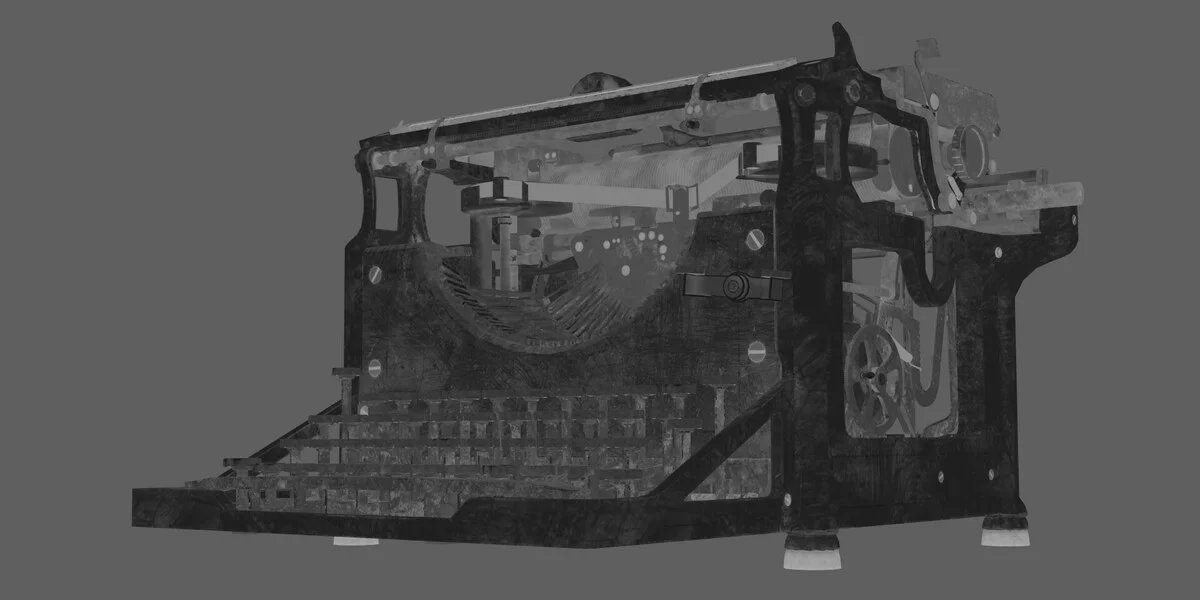 Typewriter for Violet Evergarden, 3D model preview 6