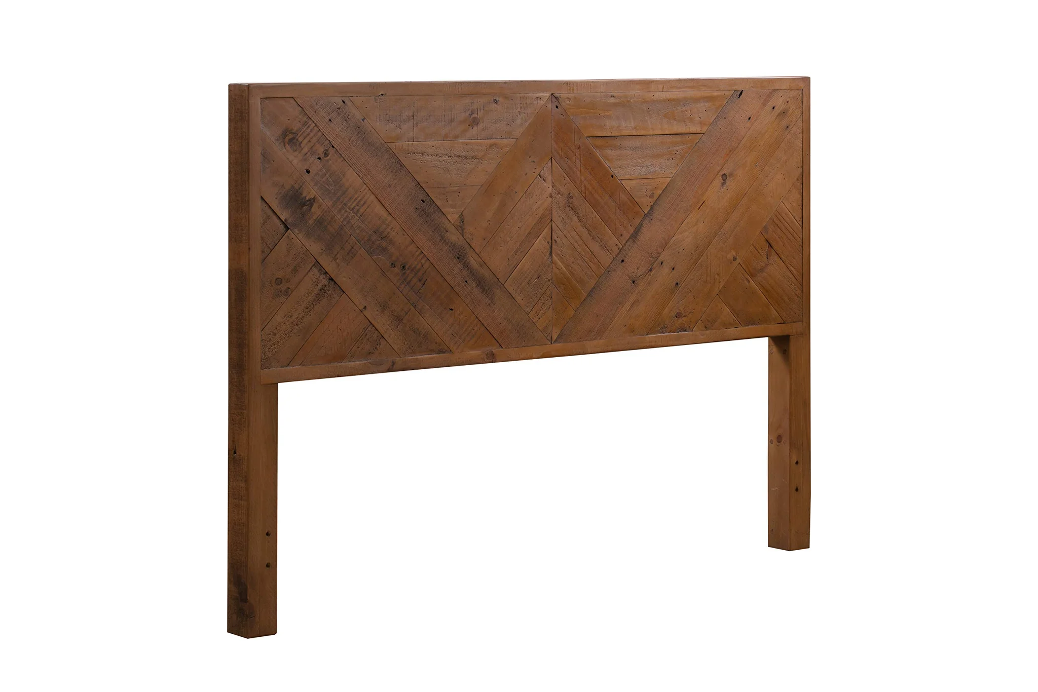 Rustic Farmhouse Solid Wood Headboard with Chevron Pattern