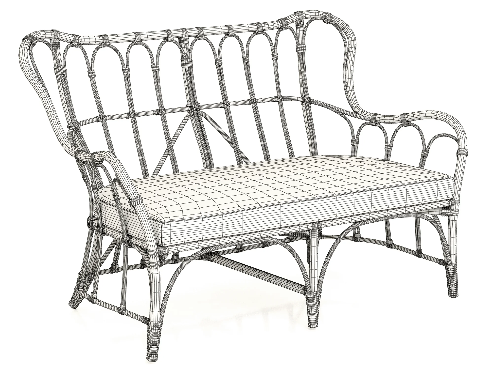 Ikea MASTHOLMEN Loveseat — 3D model preview 3