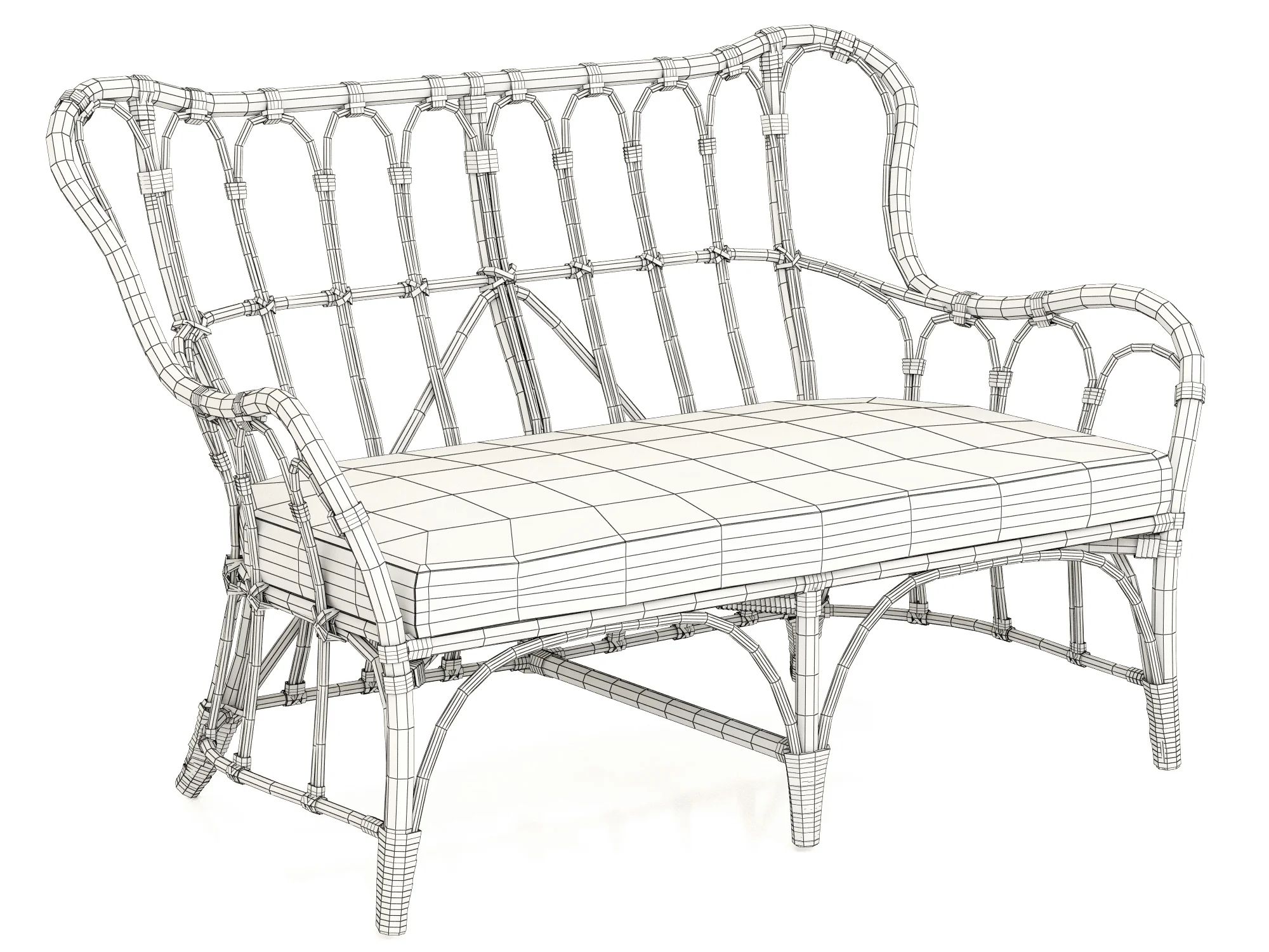 Ikea MASTHOLMEN Loveseat — 3D model preview 4