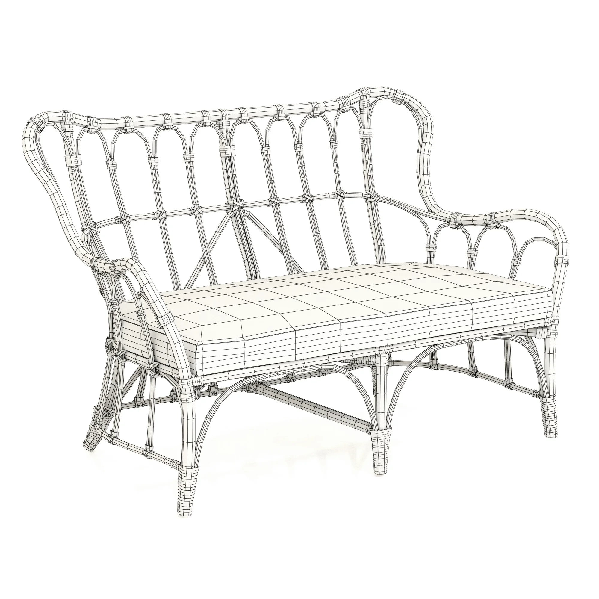 Ikea MASTHOLMEN Loveseat — 3D model preview 5