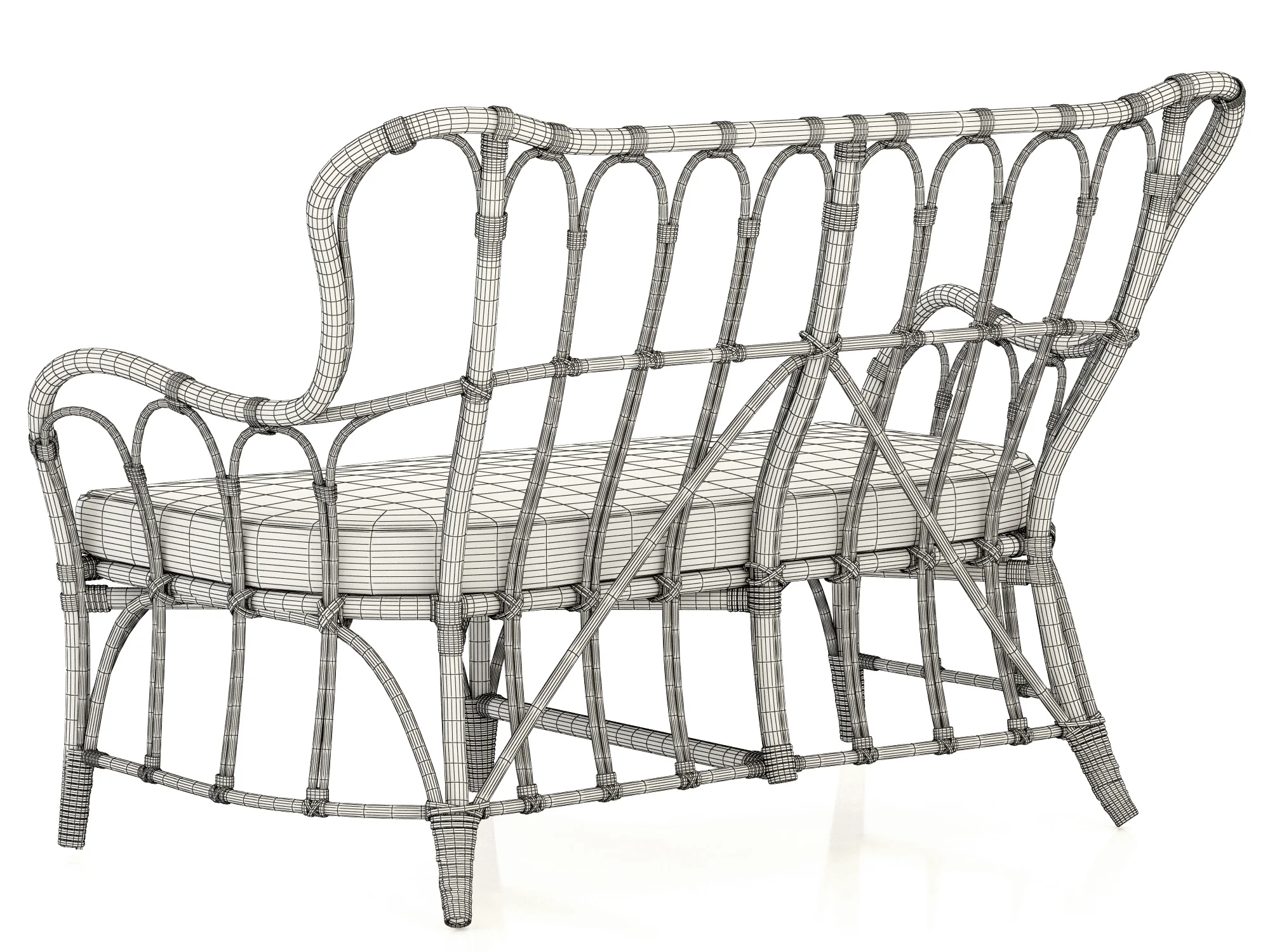 Ikea MASTHOLMEN Loveseat — 3D model preview 10
