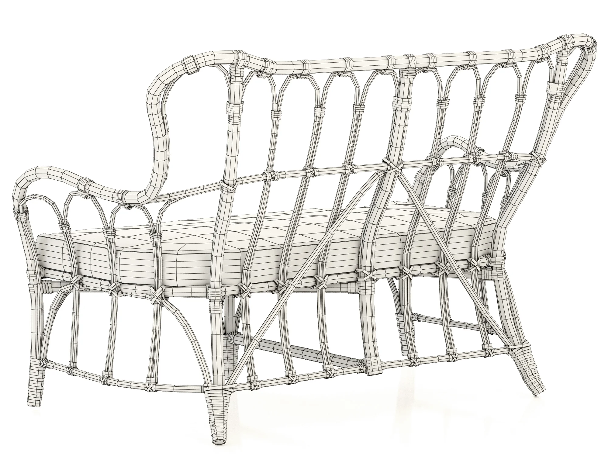 Ikea MASTHOLMEN Loveseat — 3D model preview 11