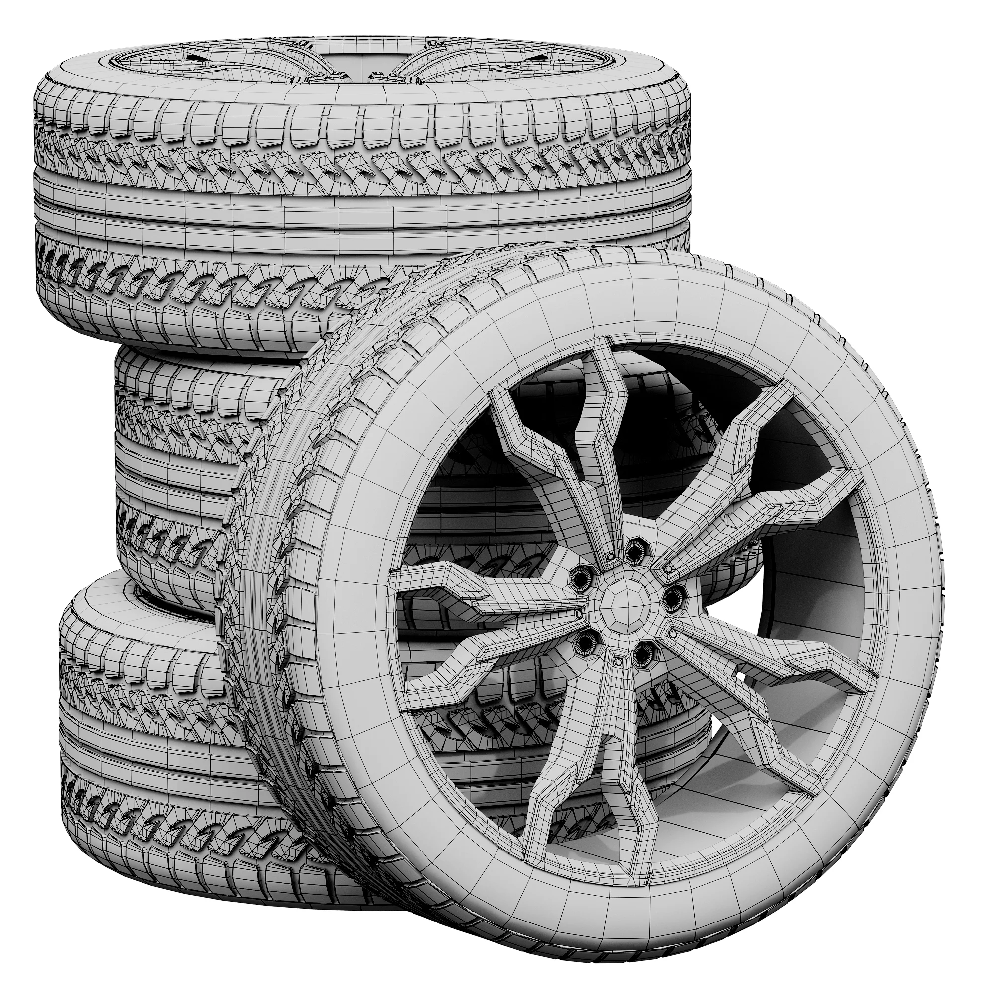 BMW Tires 4 — 3D model preview 1