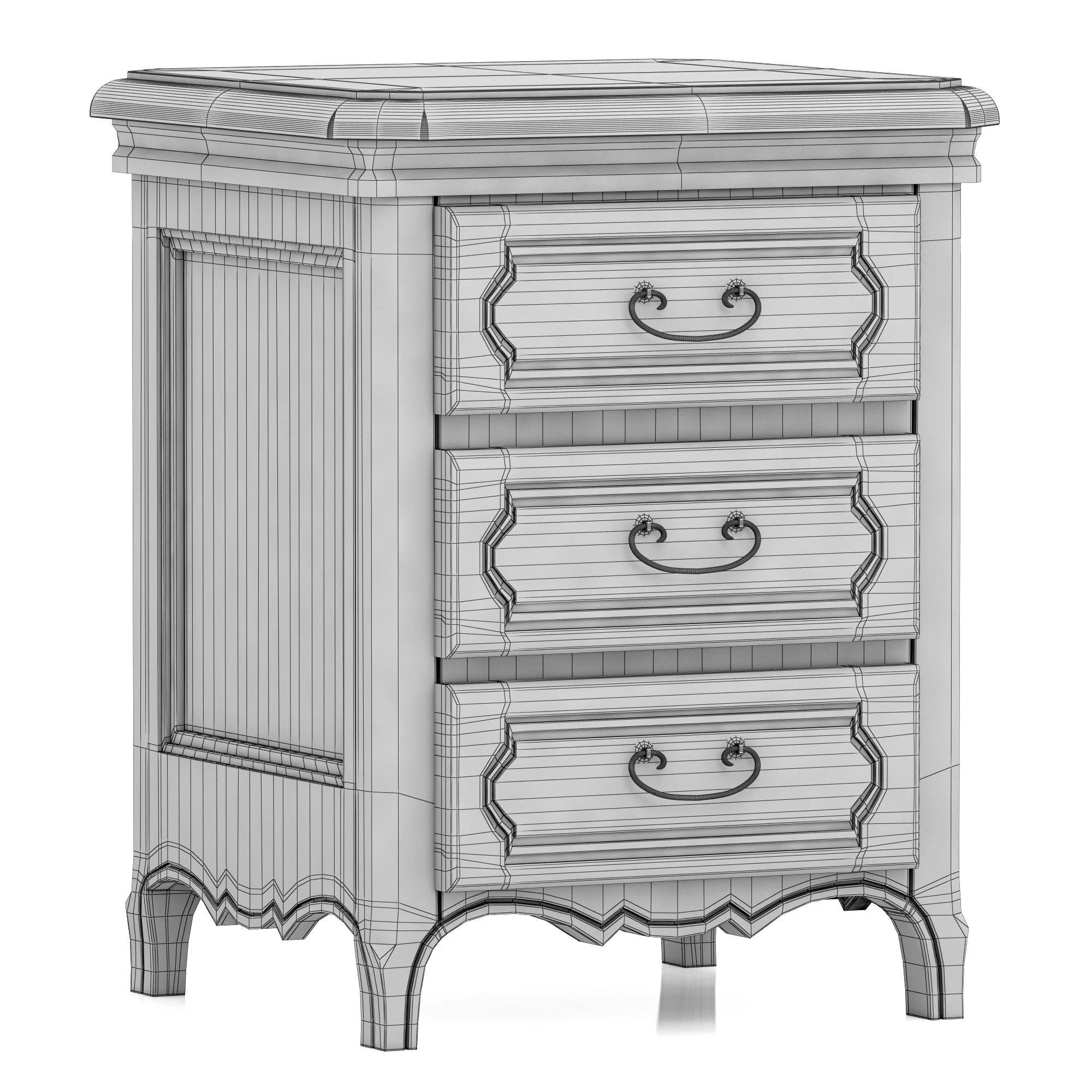 Dantone Home Salon De Provans Bedside Table 2 — 3D model preview 7