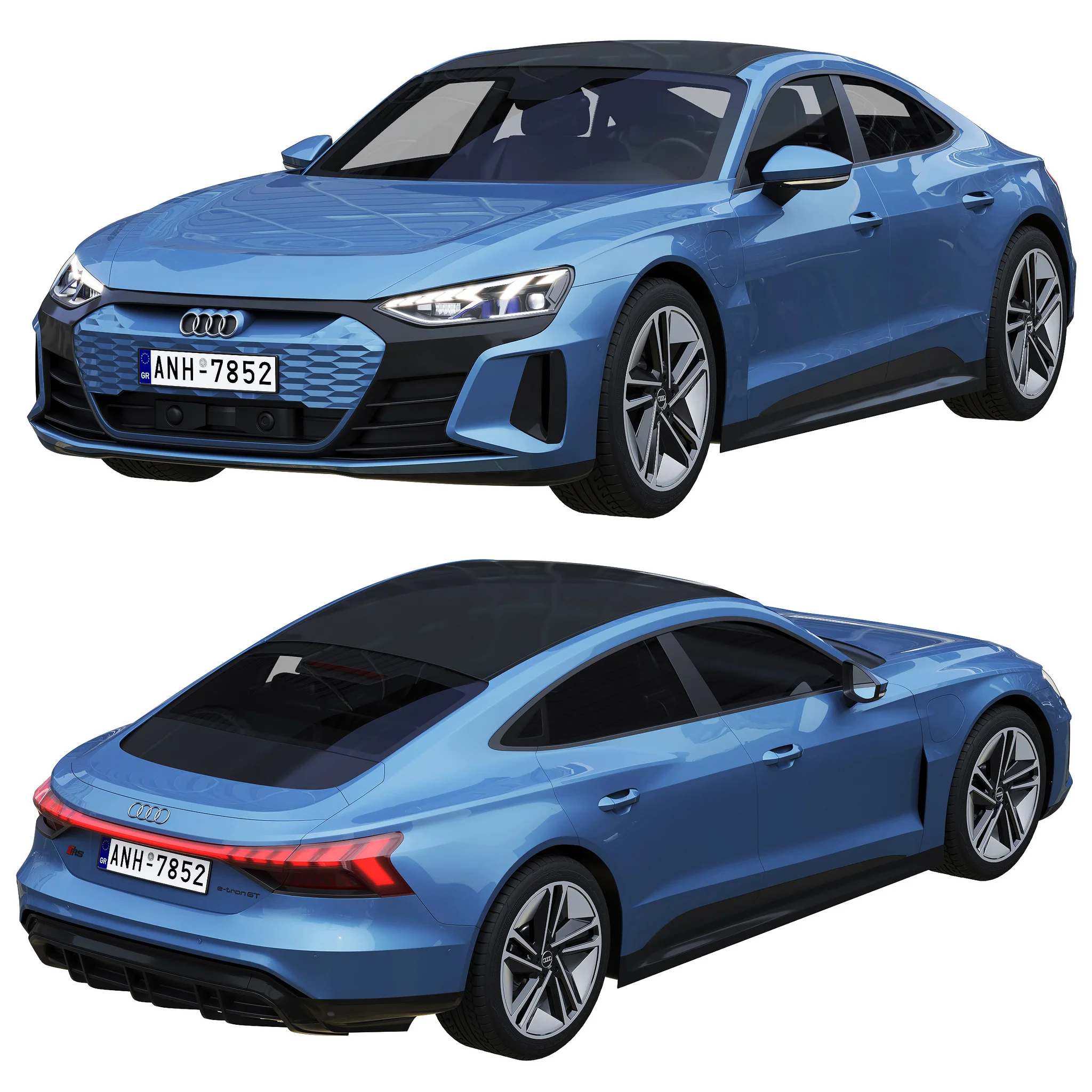 Audi RS E Tron GT, 3D model preview 5