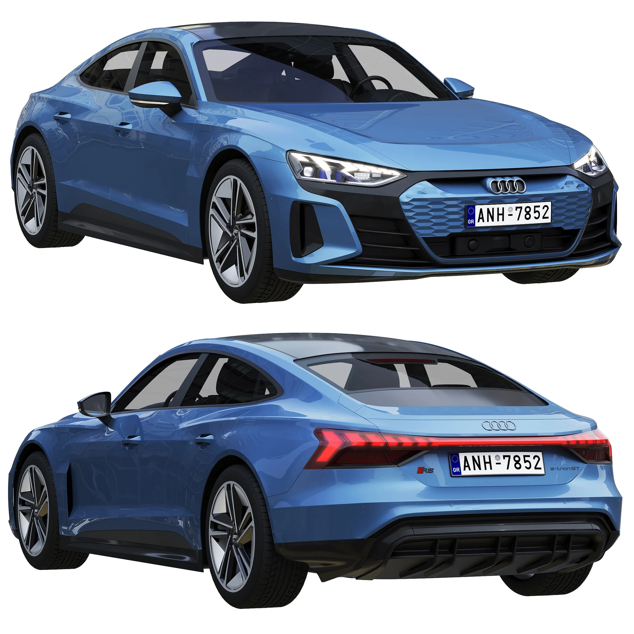 Audi RS E Tron GT, 3D model preview 10