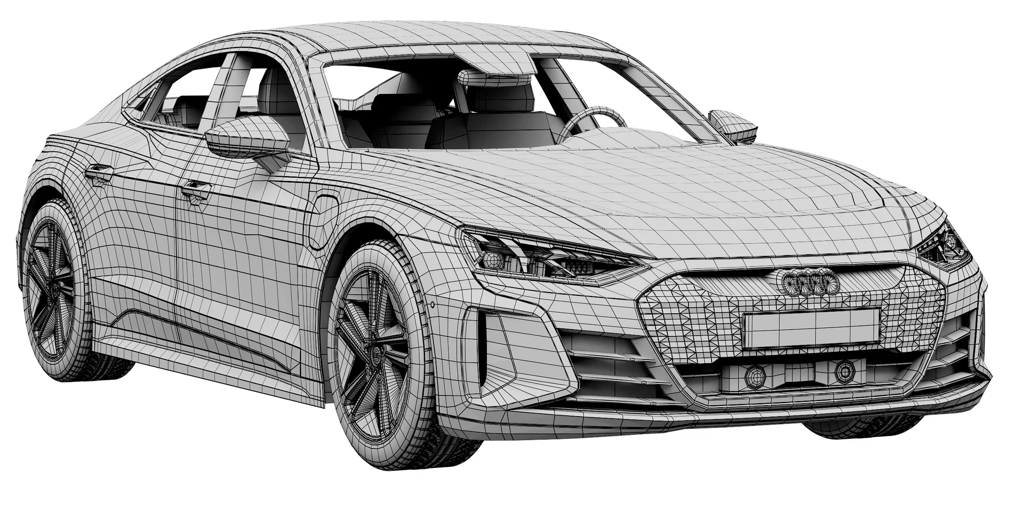 Audi RS E Tron GT, 3D model preview 11