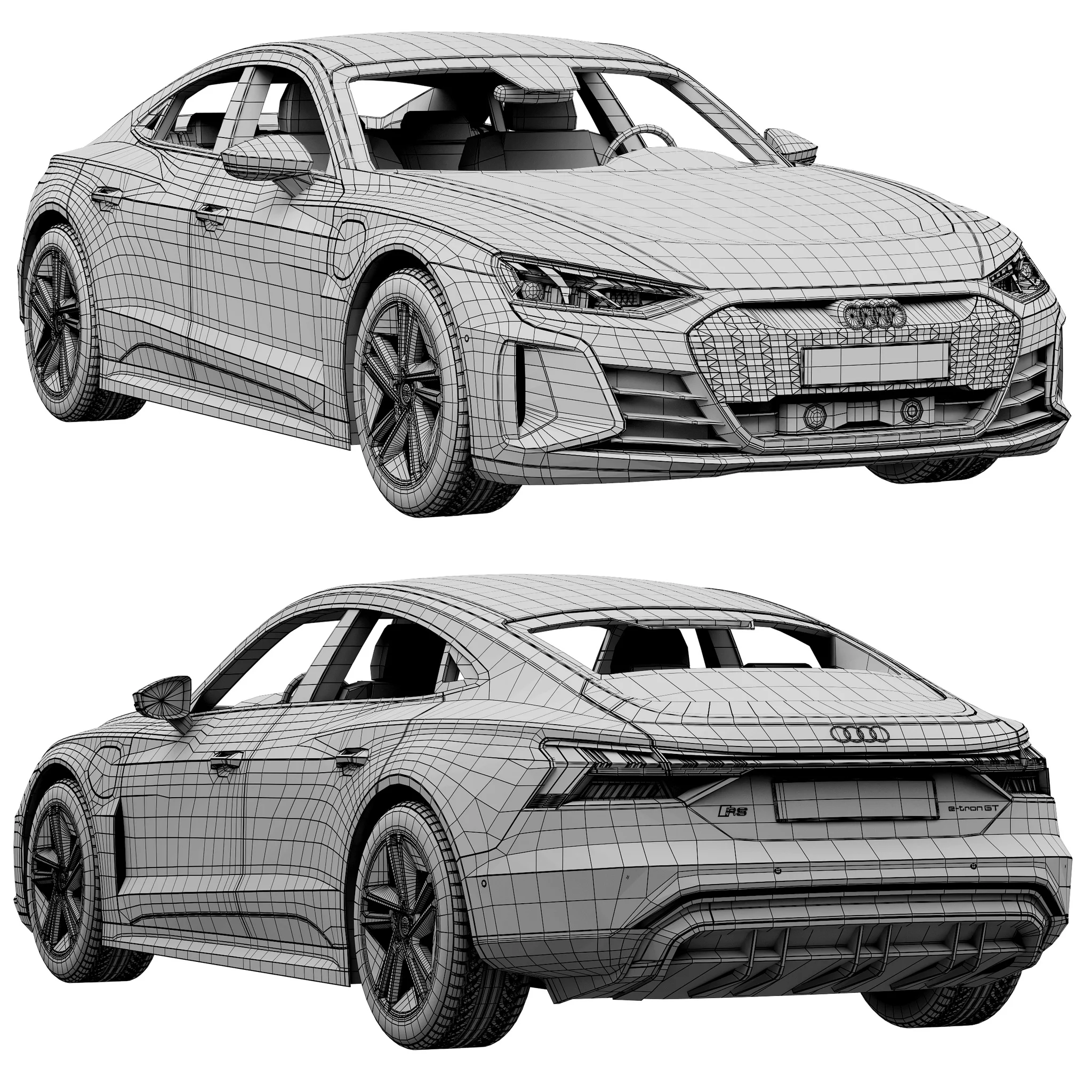 Audi RS E Tron GT, 3D model preview 12