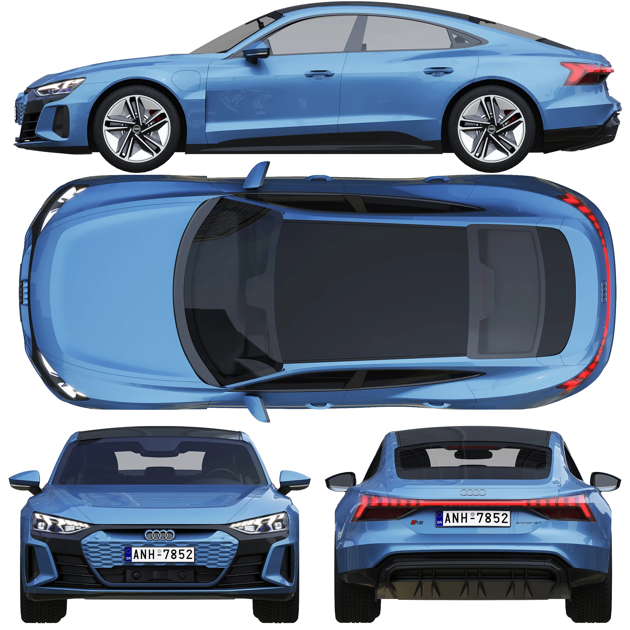 Audi RS E Tron GT, 3D model preview 18