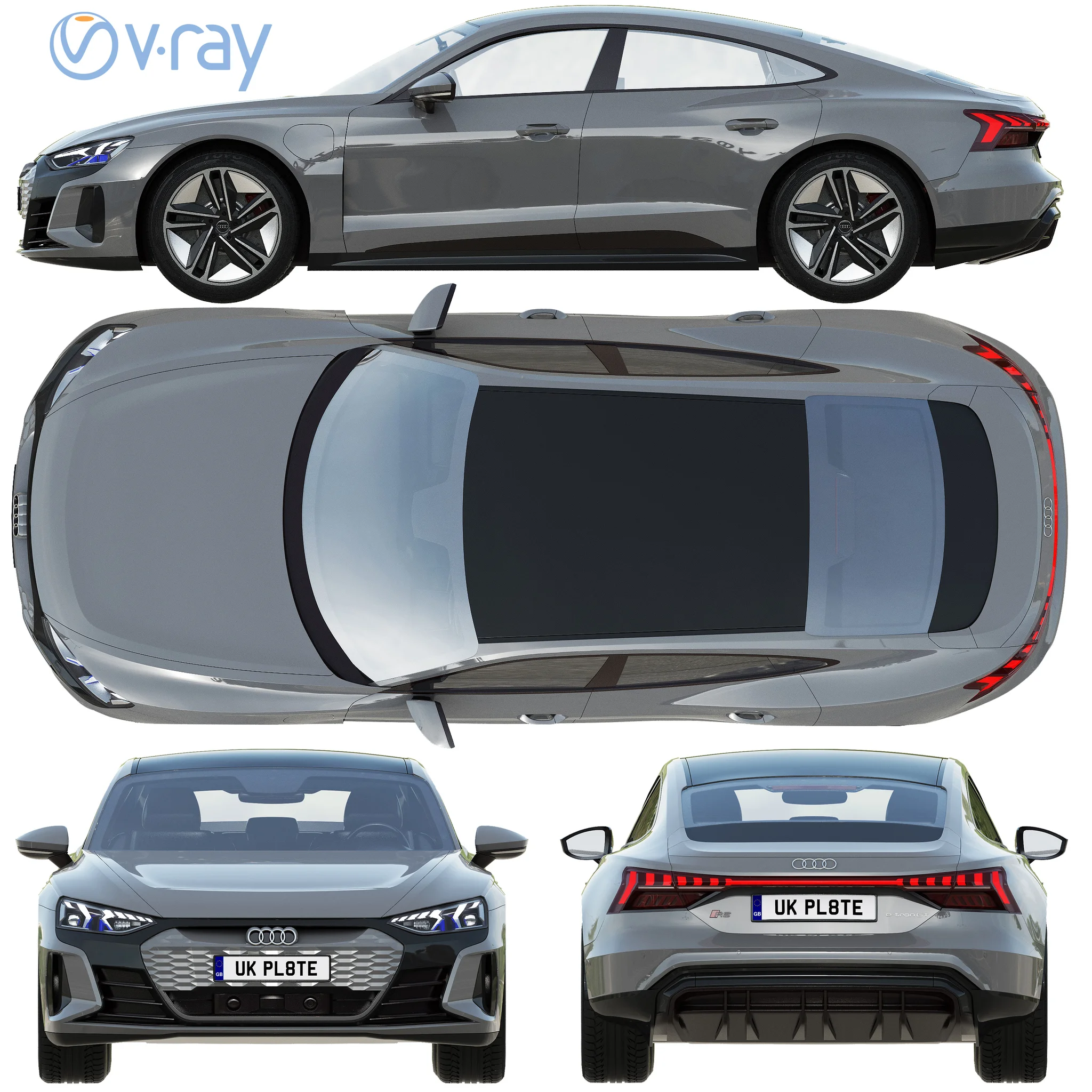 Audi RS E Tron GT, 3D model preview 33