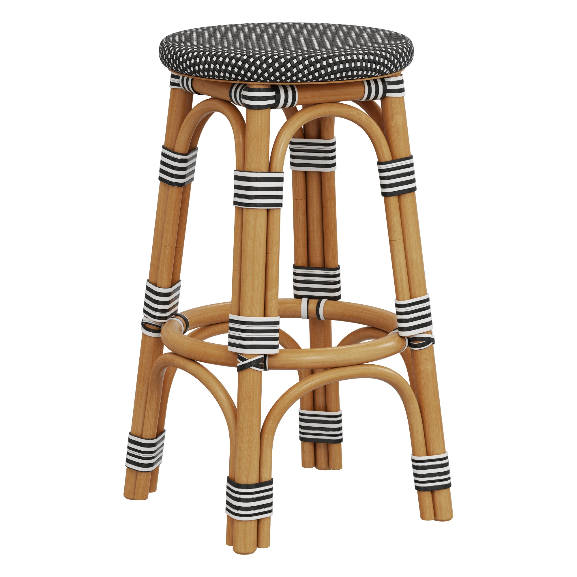 Restoration Hardware St Germain Resin Backless Stool — 3D model preview 1