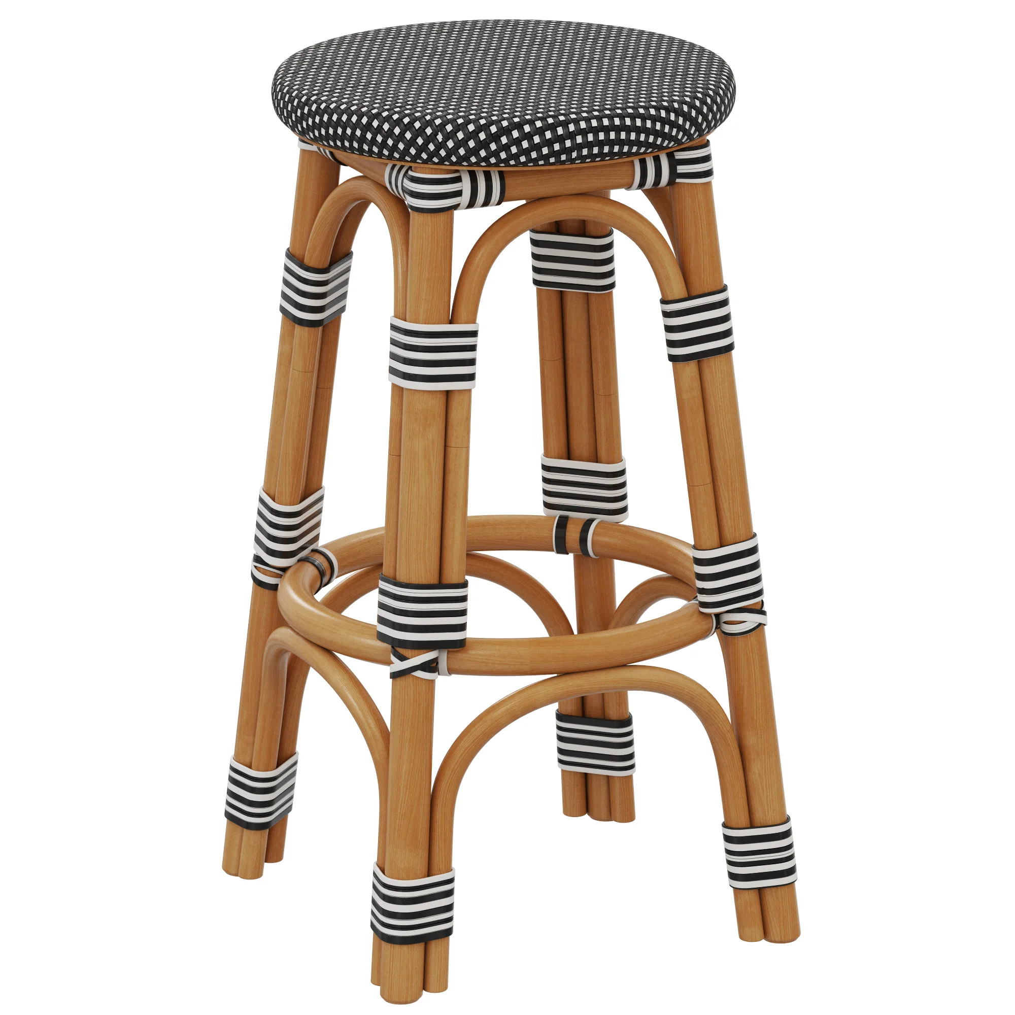Restoration Hardware St Germain Resin Backless Stool — 3D model preview 4