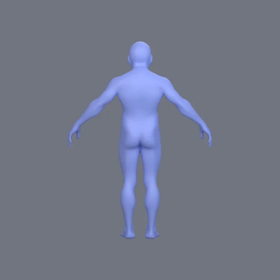 Basemesh Male Elderly, 3D model preview 4
