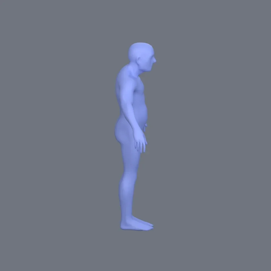 Basemesh Male Elderly, 3D model preview 5