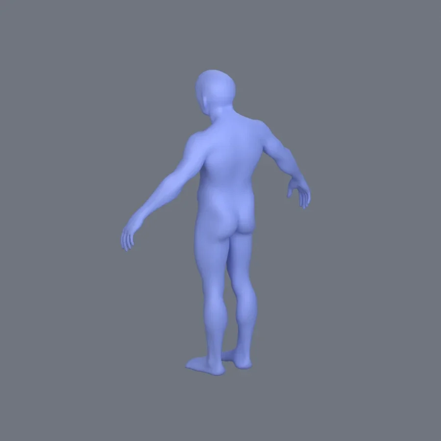 Basemesh Male Elderly, 3D model preview 6