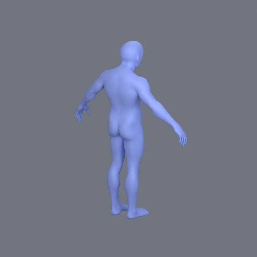 Basemesh Male Elderly, 3D model preview 7