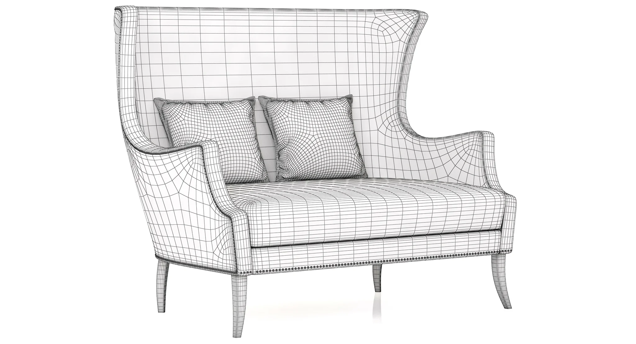 Brabbu Dukono 2 Seat Sofa — 3D model preview 8