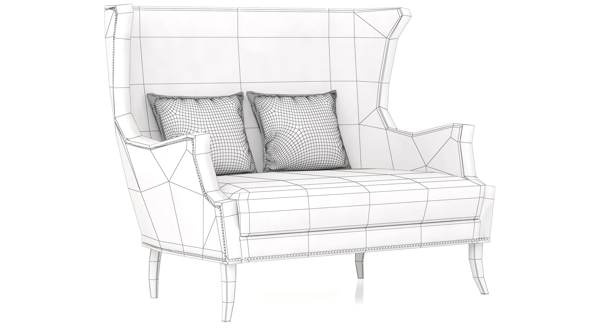 Brabbu Dukono 2 Seat Sofa — 3D model preview 9