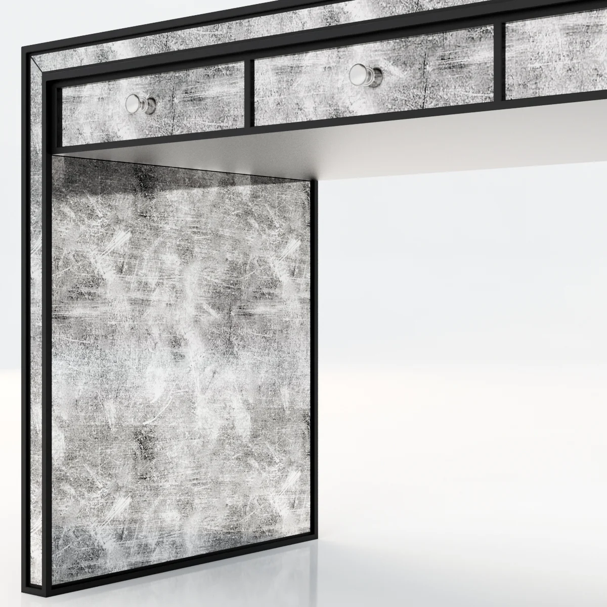 Restoration Hardware Strand Mirrored Desk — 3D model preview 1
