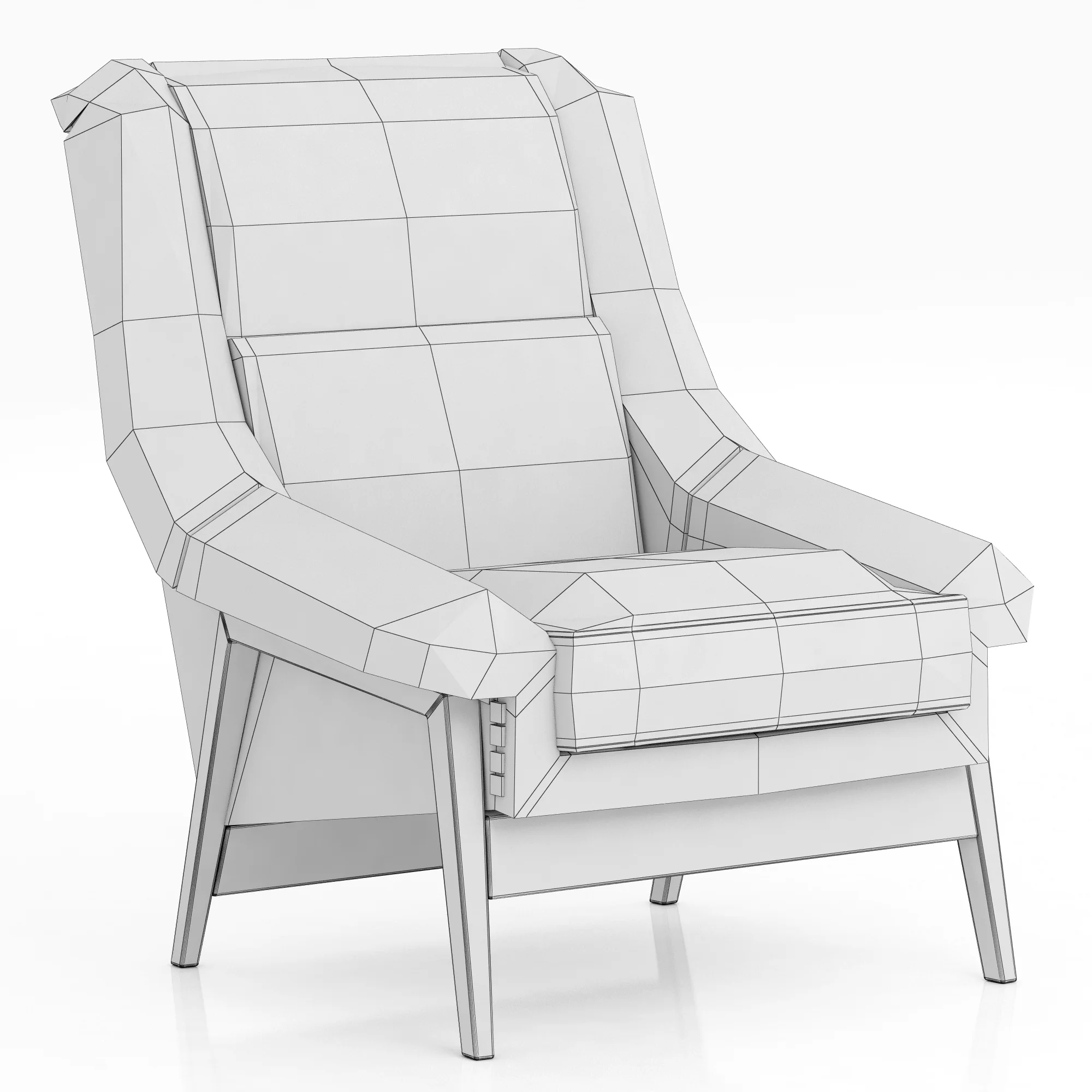 Brabbu INCA ARMCHAIR — 3D model preview 3