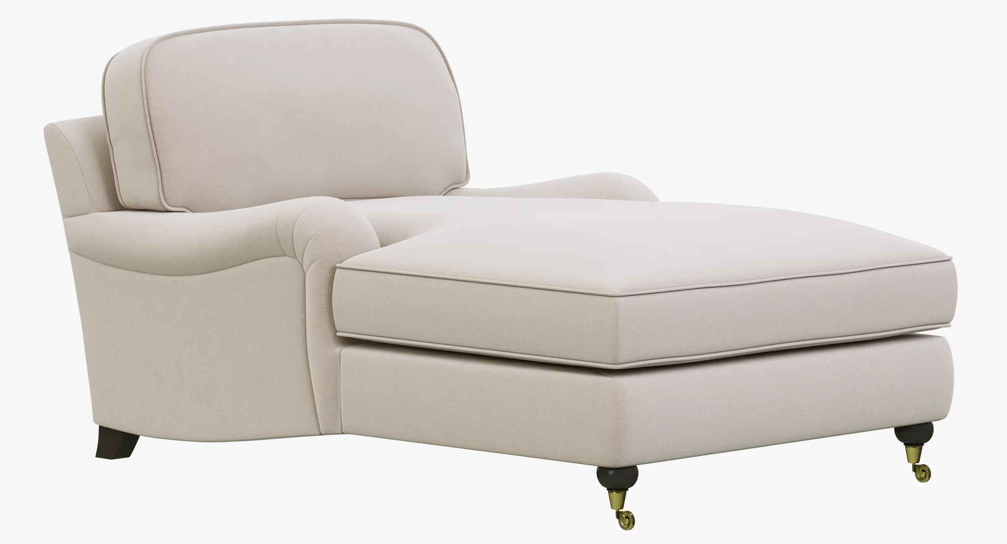 Restoration Hardware English Roll Arm Upholstered Chaise — 3D model preview 1