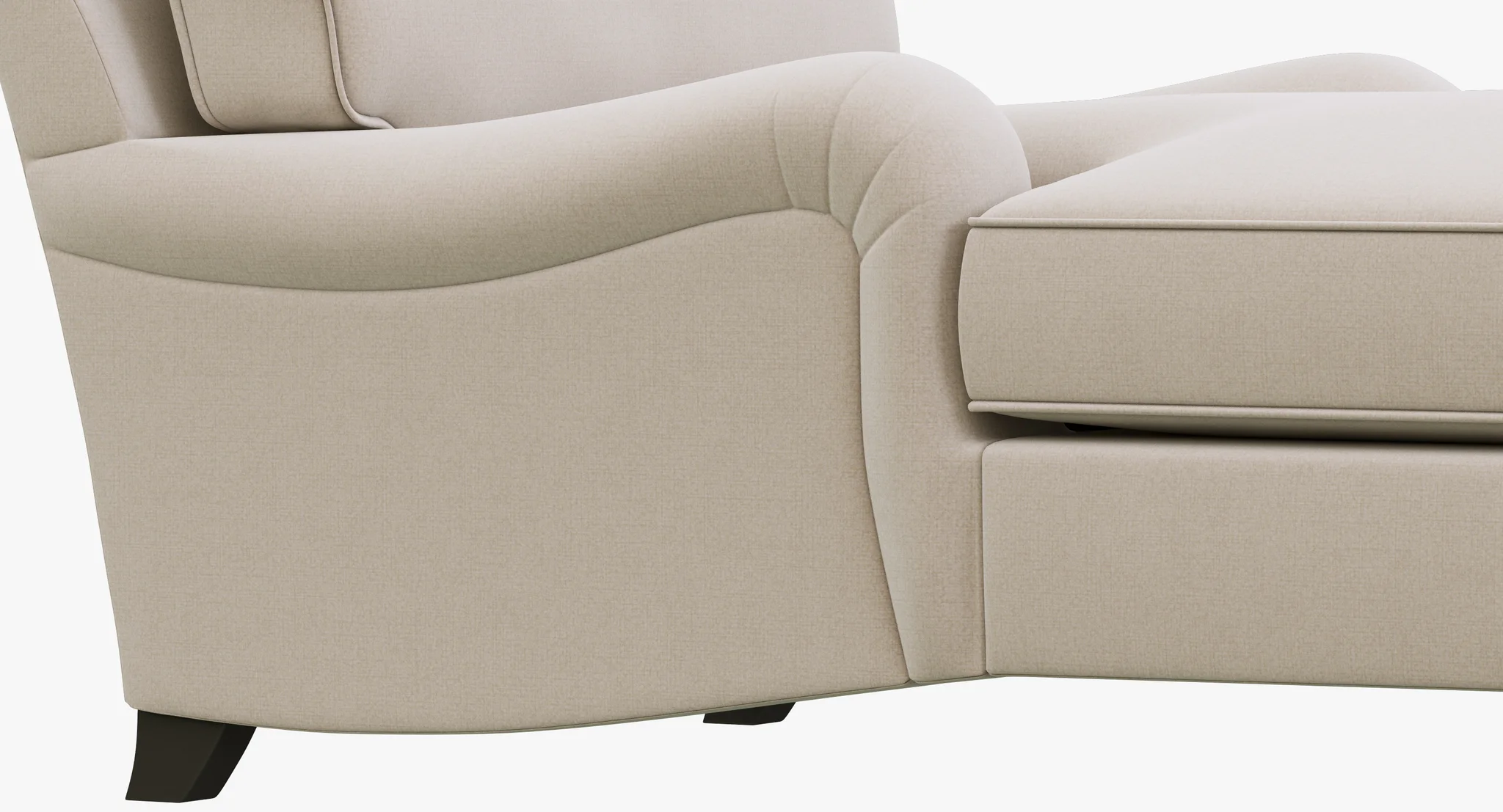 Restoration Hardware English Roll Arm Upholstered Chaise — 3D model preview 5