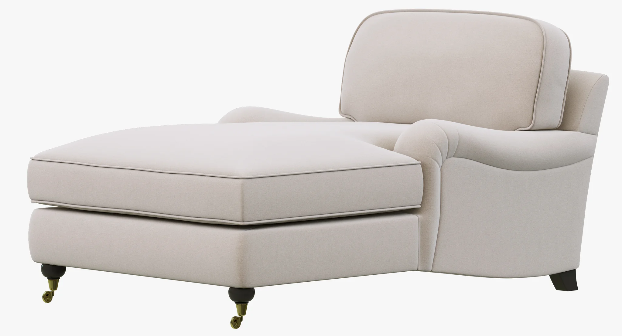 Restoration Hardware English Roll Arm Upholstered Chaise — 3D model preview 9