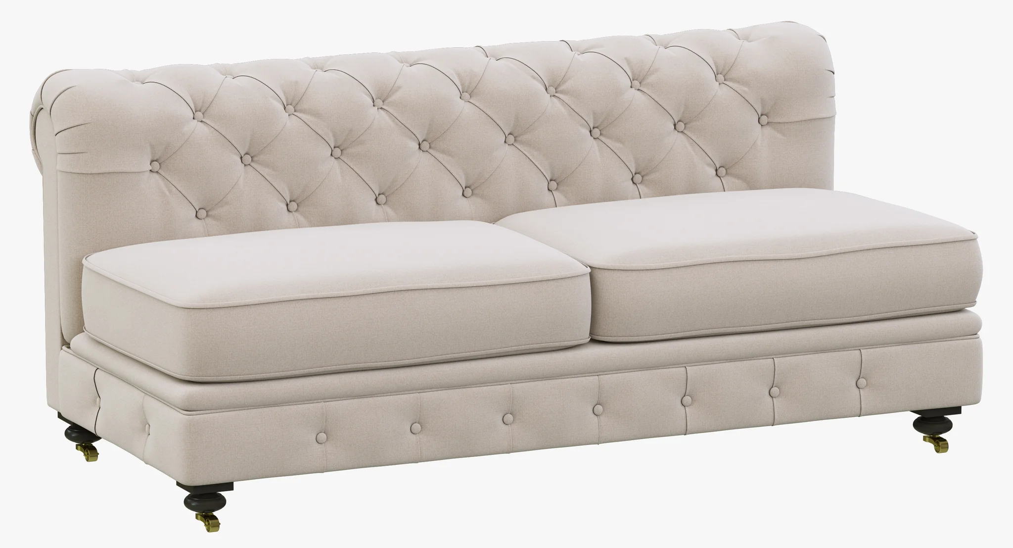 Restoration Hardware Kensington Upholstered Armless Sofa — 3D model preview 1