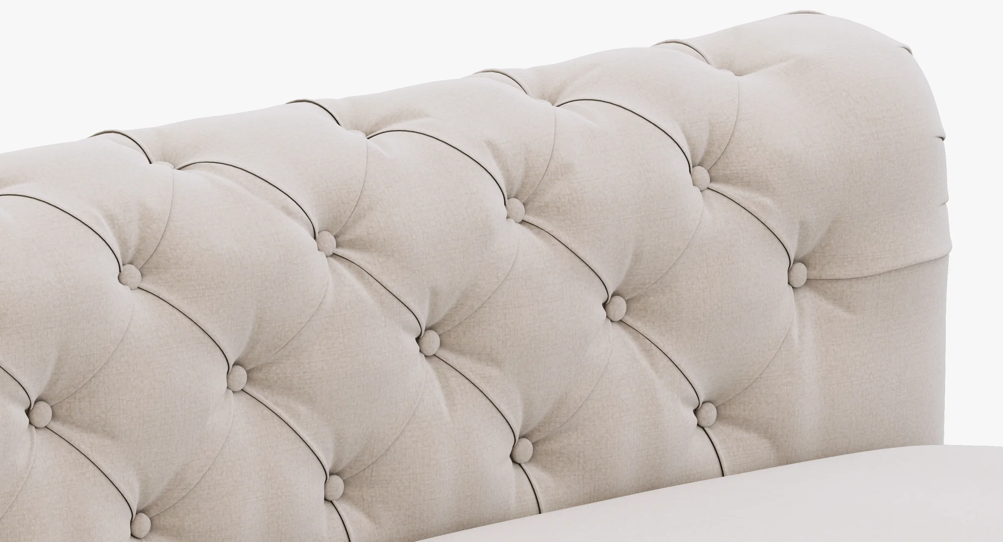 Restoration Hardware Kensington Upholstered Armless Sofa — 3D model preview 6
