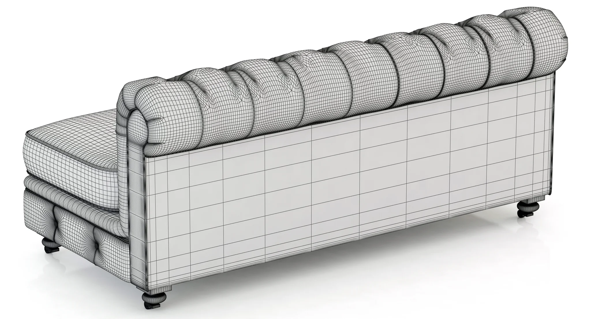 Restoration Hardware Kensington Upholstered Armless Sofa — 3D model preview 8