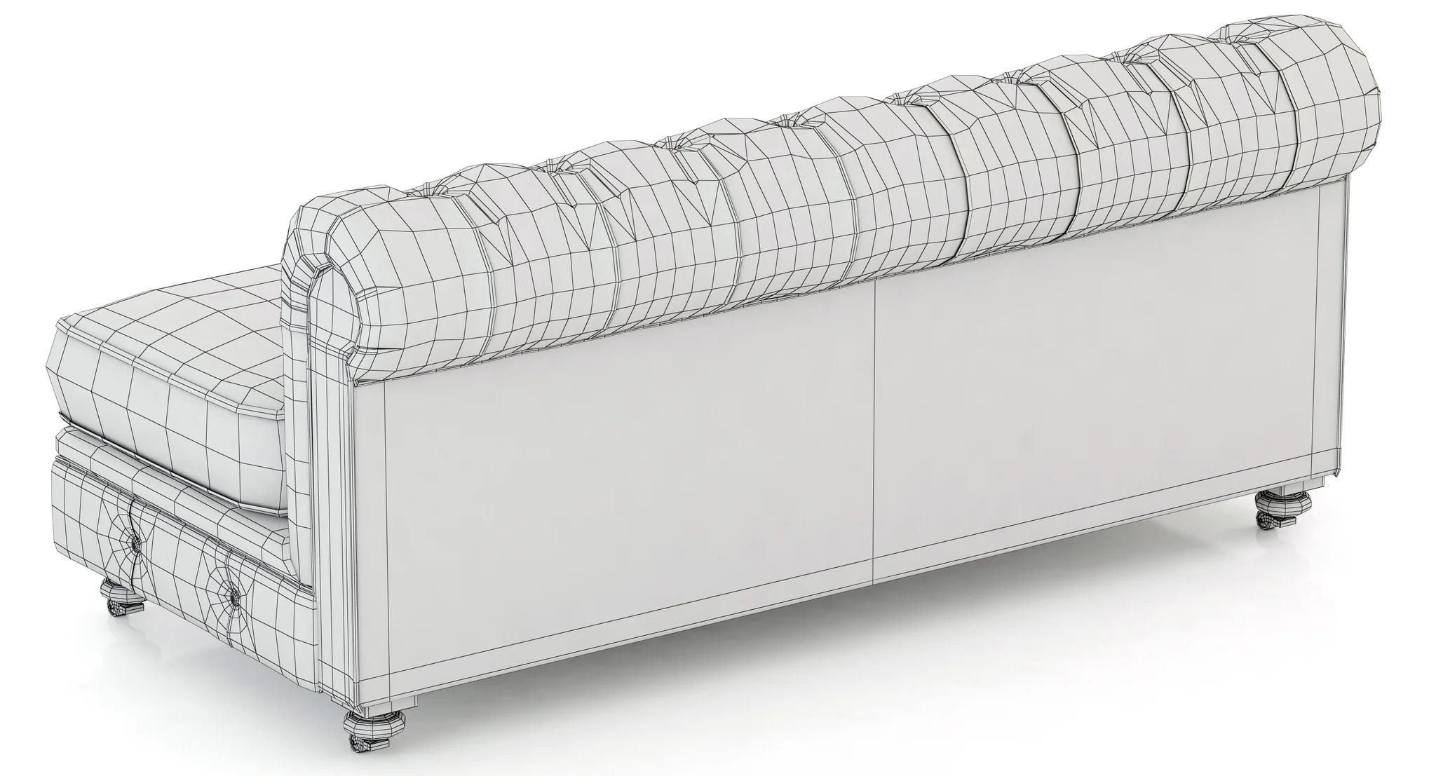 Restoration Hardware Kensington Upholstered Armless Sofa — 3D model preview 9
