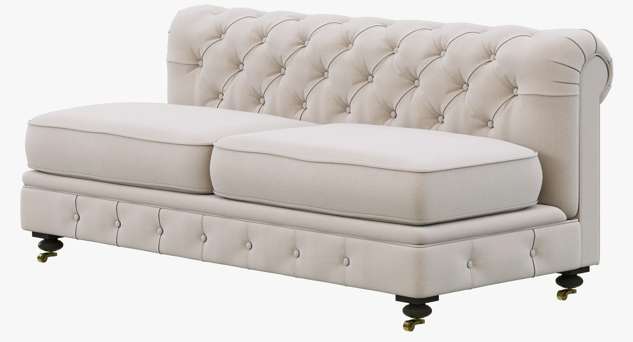 Restoration Hardware Kensington Upholstered Armless Sofa — 3D model preview 10