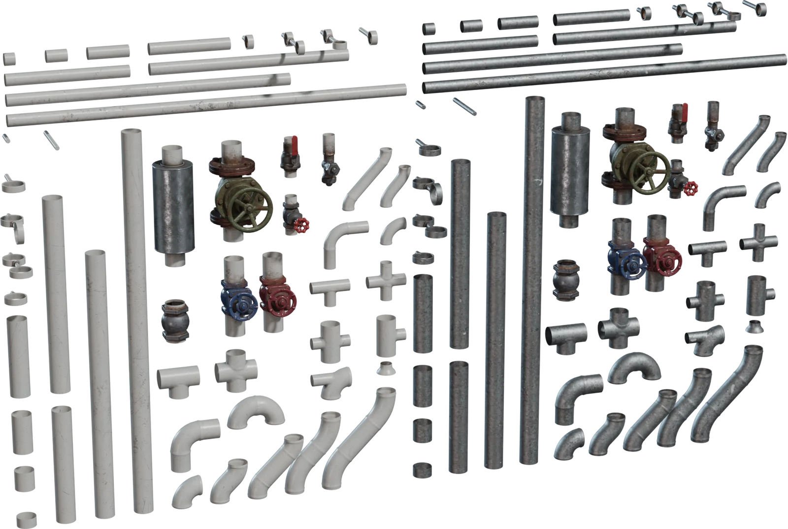 Modular Industrial Pipe Kit with Valves & Fittings