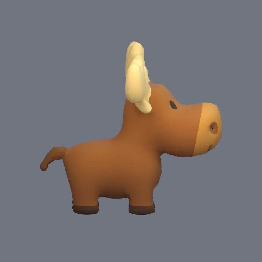 Stylized Animal Moose, 3D model preview 5