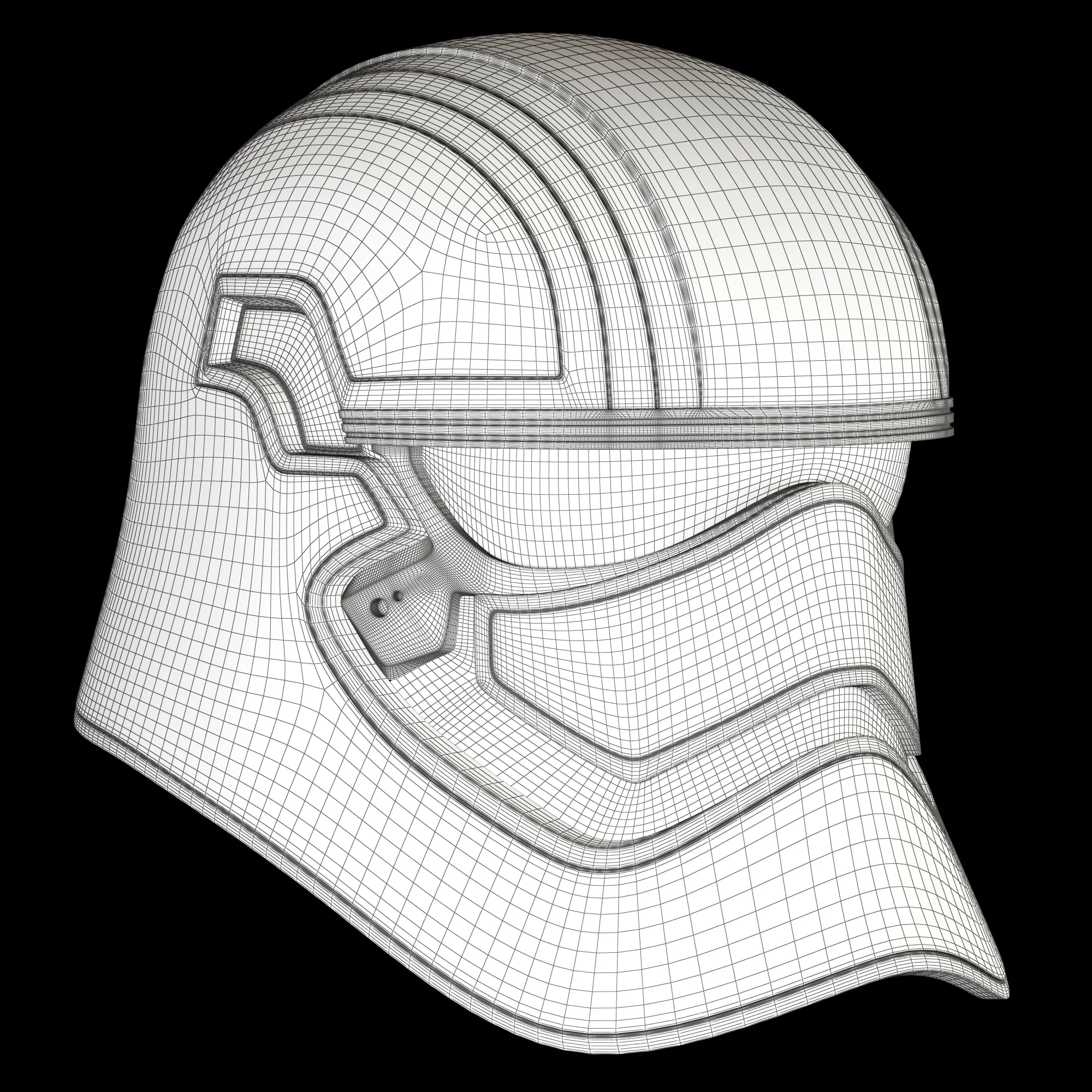First Order Captain Phasma Helmet — 3D model preview 2