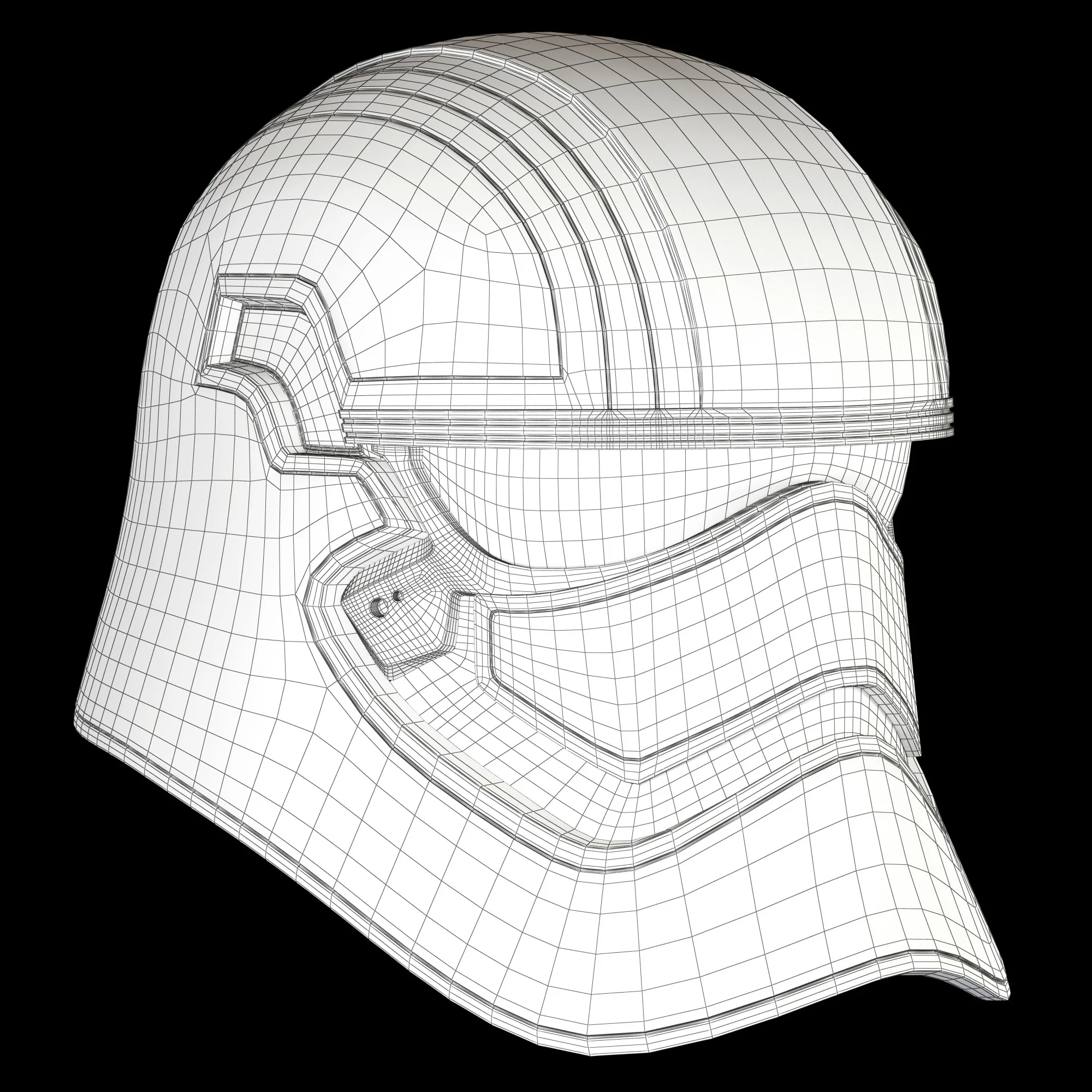 First Order Captain Phasma Helmet — 3D model preview 3
