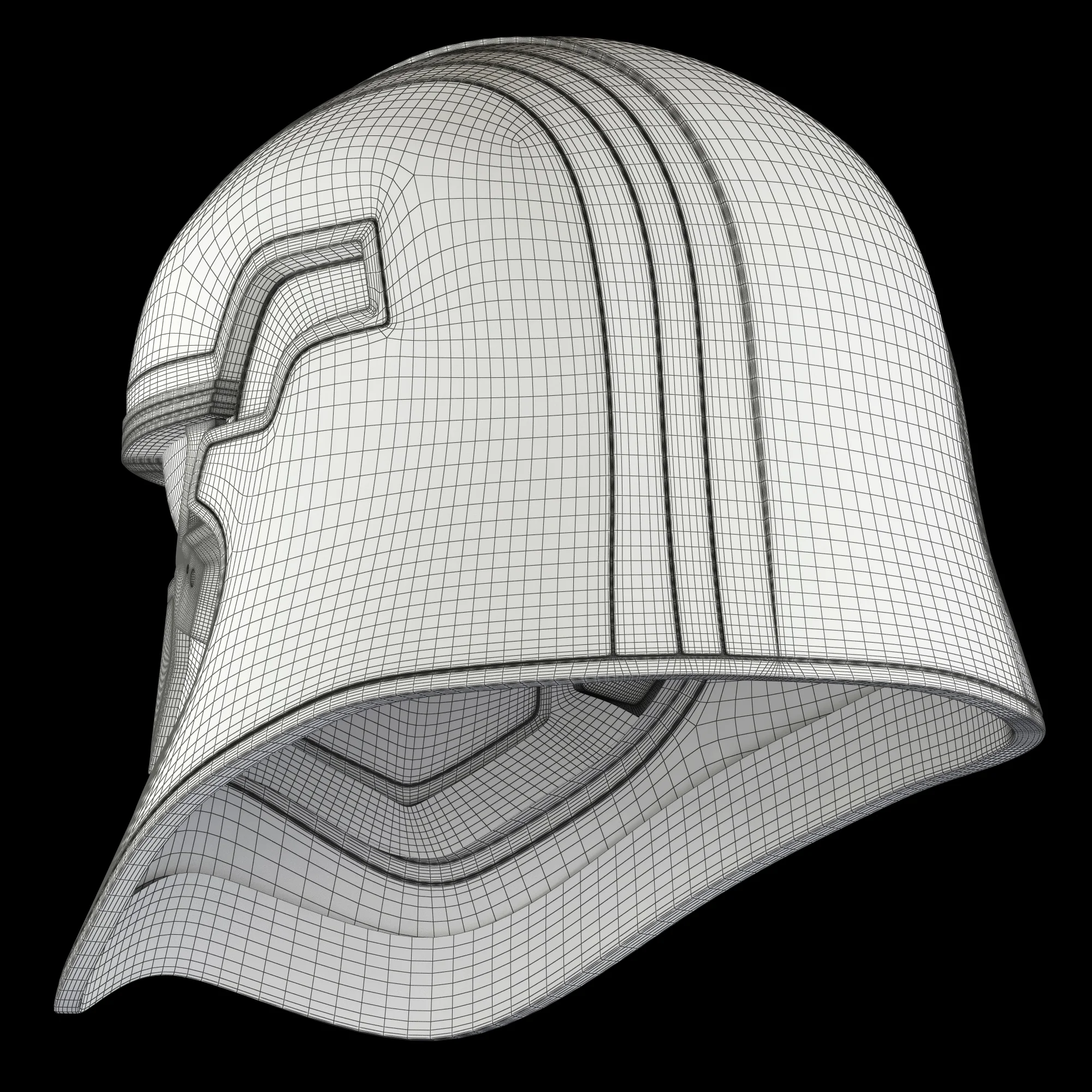 First Order Captain Phasma Helmet — 3D model preview 6