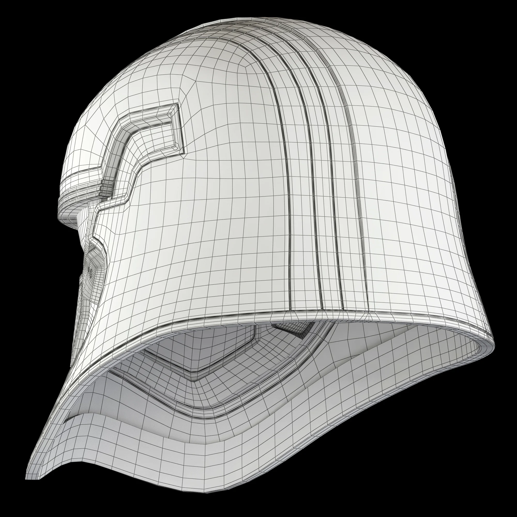First Order Captain Phasma Helmet — 3D model preview 7