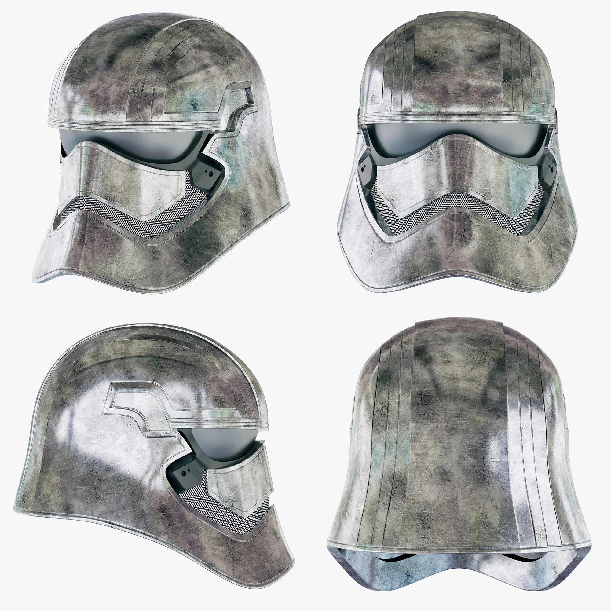 First Order Captain Phasma Helmet — 3D model preview 14