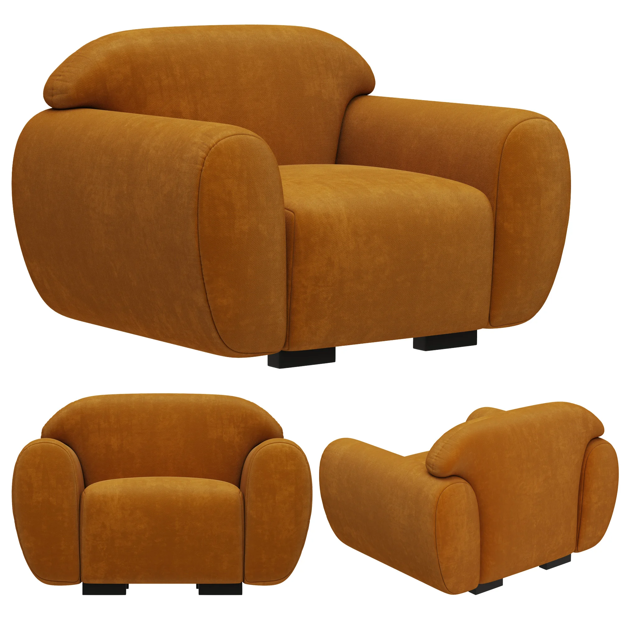 Brabbu OTTER Armchair — 3D model preview 2