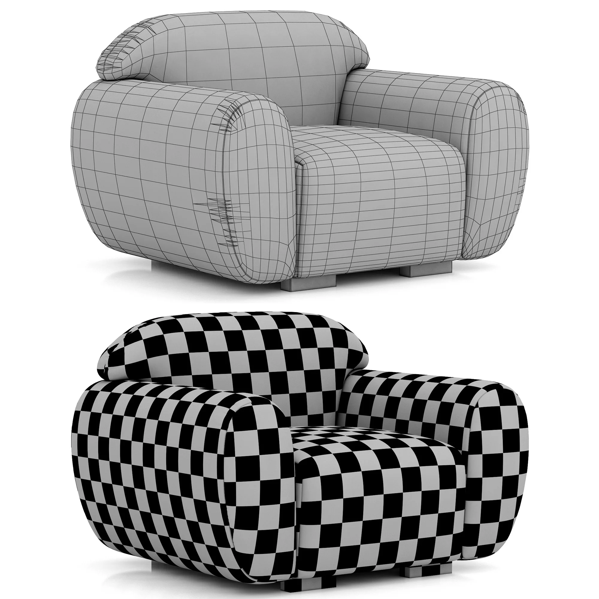 Brabbu OTTER Armchair — 3D model preview 9