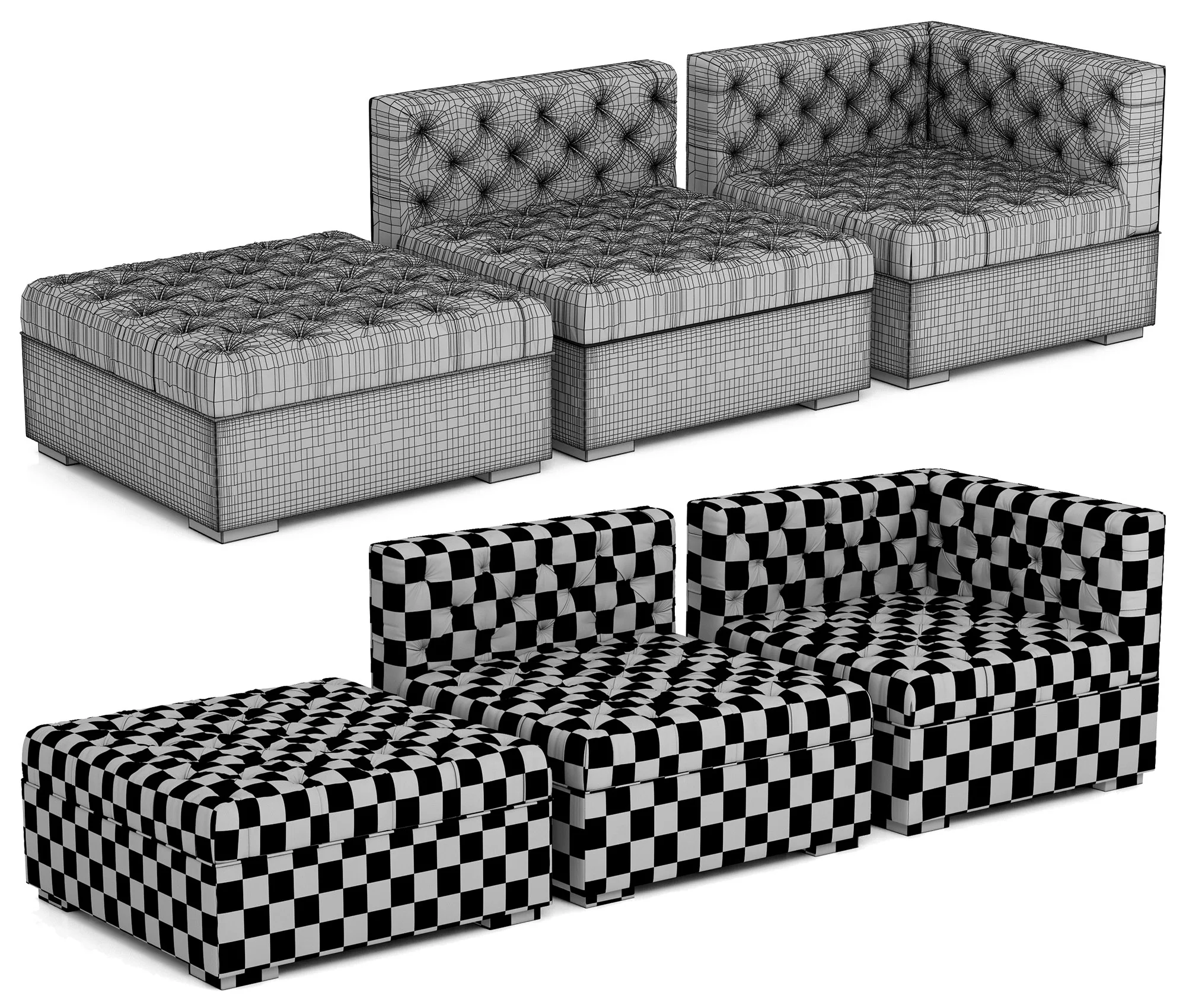 RH Teen Everly Modular Lounge Customizable Sectional — 3D model preview 12