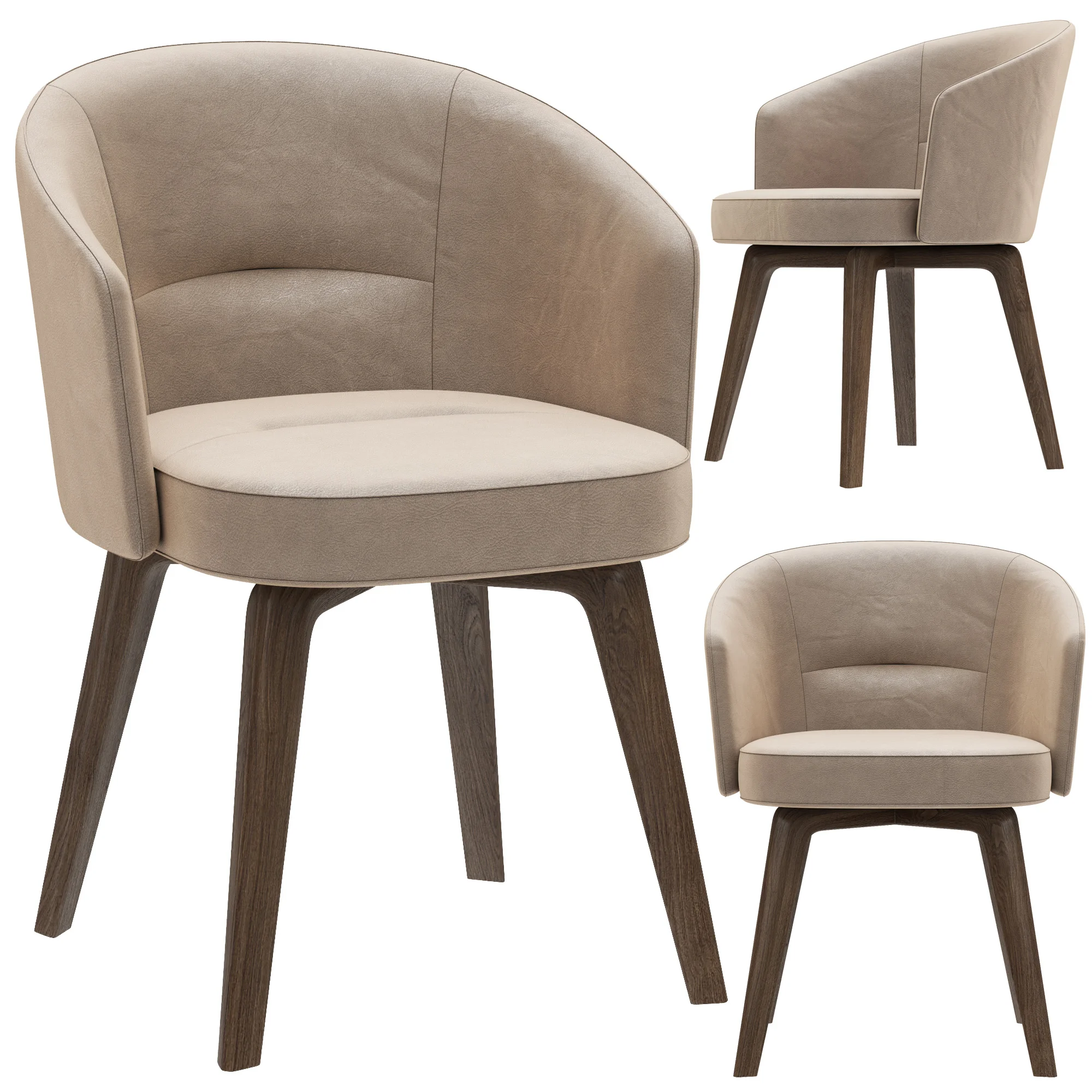 Minotti Amelie Dining — 3D model preview 2
