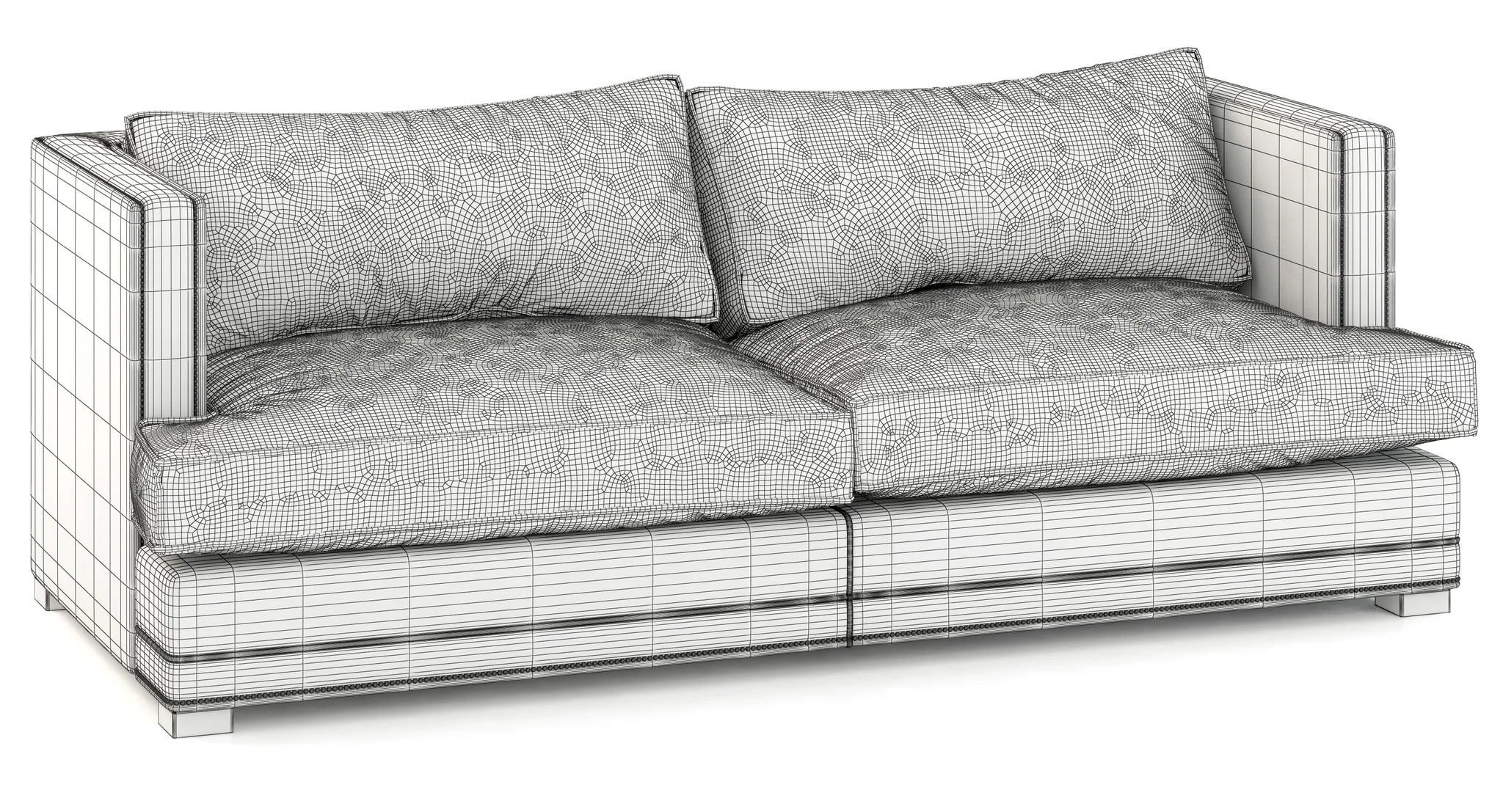 Restoration Hardware Easton Leather Sofa — 3D model preview 3